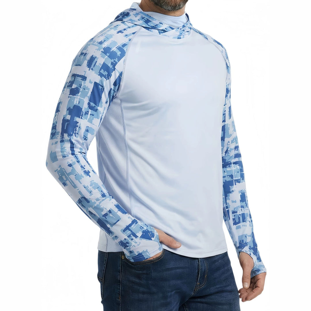 Men's Sporty Long Sleeve Shirt with Hood