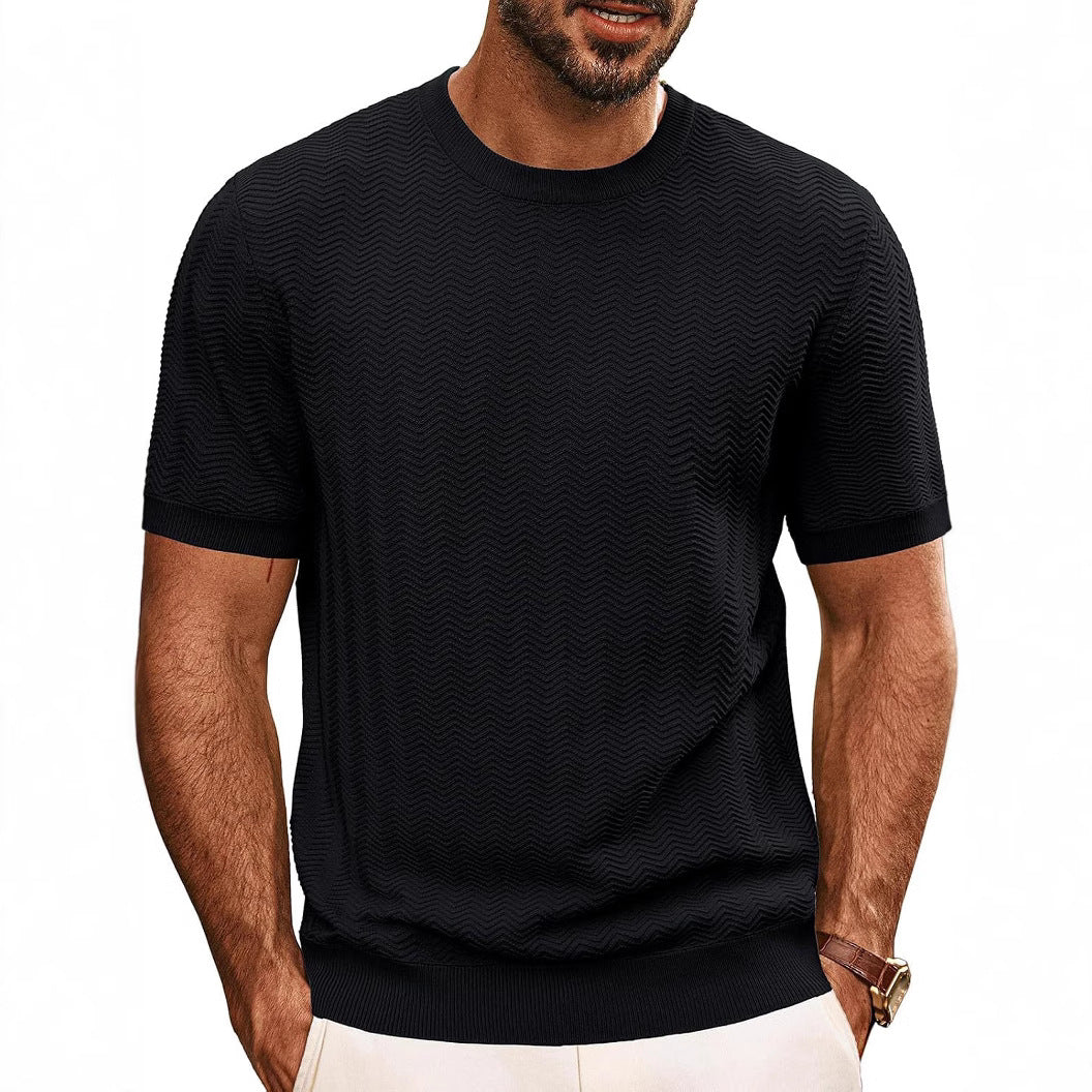 Men's structured round neck T-shirt Mune Fashion