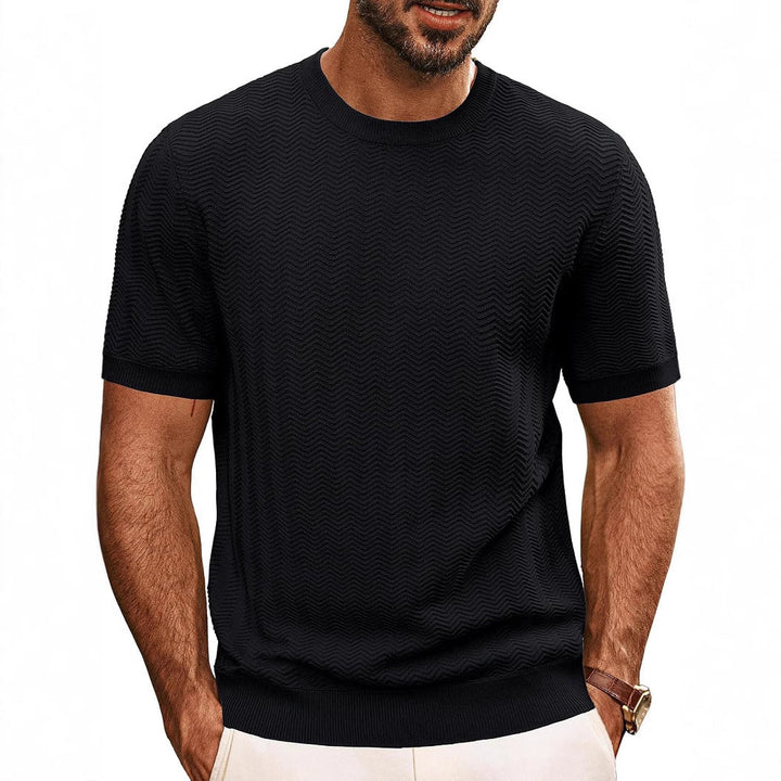 Men's structured round neck T-shirt Mune Fashion