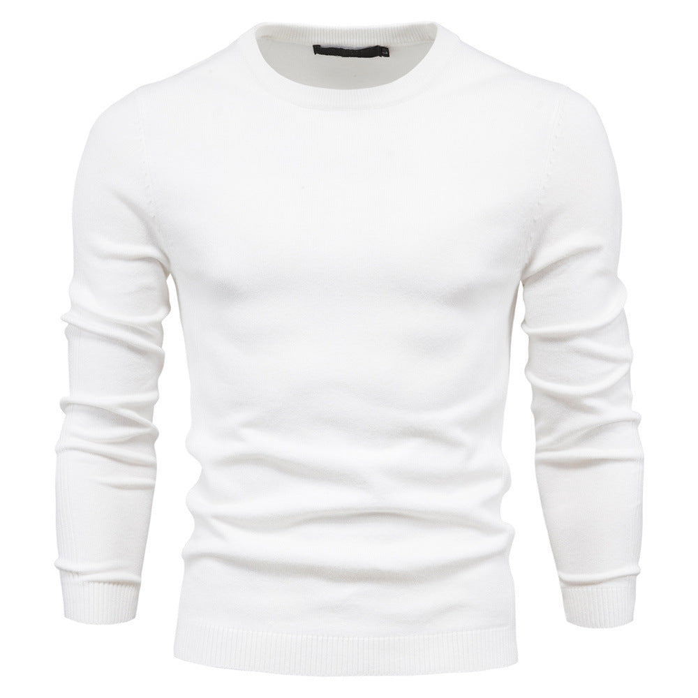 Men's nano minimalist round neck fine knit with flat shoulder seam and ribbed cuffs Mune Fashion