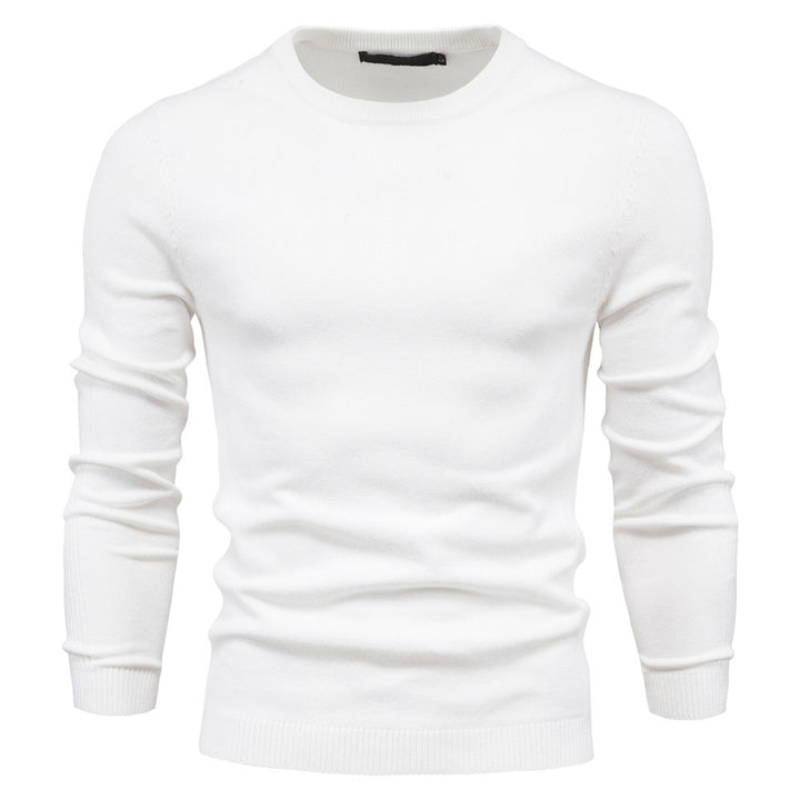 Men's nano minimalist round neck fine knit with flat shoulder seam and ribbed cuffs Mune Fashion