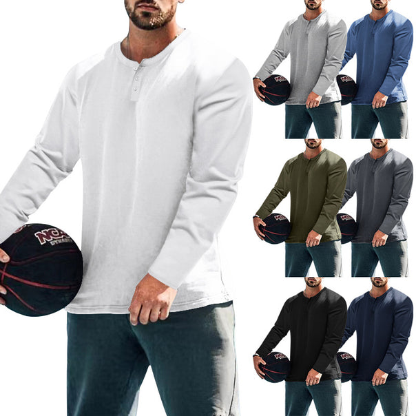 Men's casual long-sleeve shirt with short button placket, soft cotton jersey and slim silhouette Mune Fashion