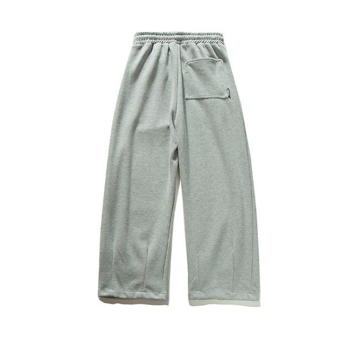 Unisex Wide Jogging Pants with Pleats, Elastic Drawstring and Side Pockets Mune Fashion