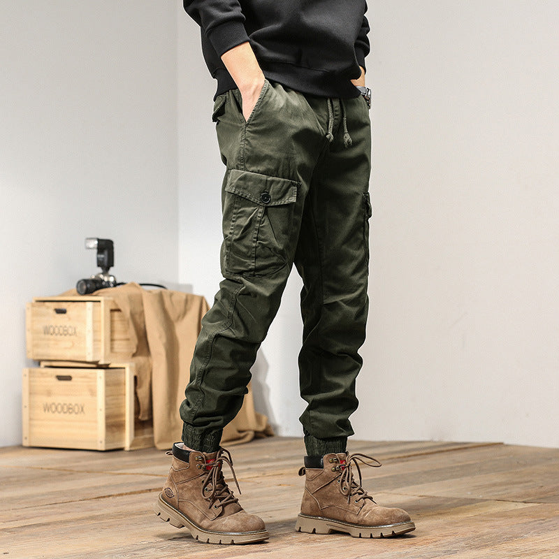 Herren Cargo-Jogger mit Tunnelzugbund, Mehrfachtaschen und elastischen Knöchelabschlüssen Mune Fashion