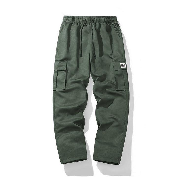Men's Casual Cargo Jogging Pants with Elastic Drawstring Waistband, Multiple Pockets & Tapered Leg Mune Fashion