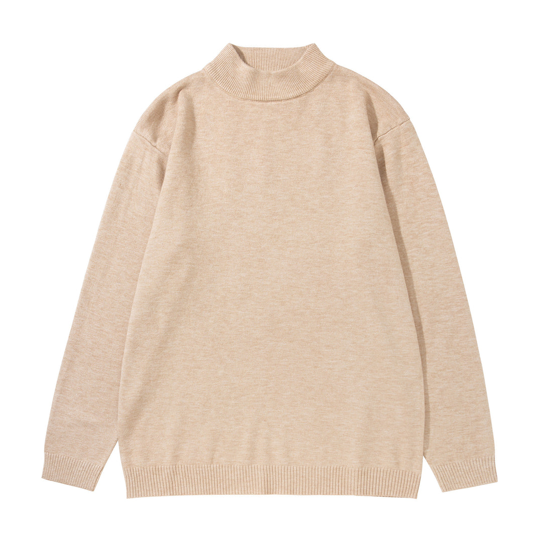 Unisex Minimalist Fine Knit Mockneck with Extra Wide Ribbed Hem Mune Fashion