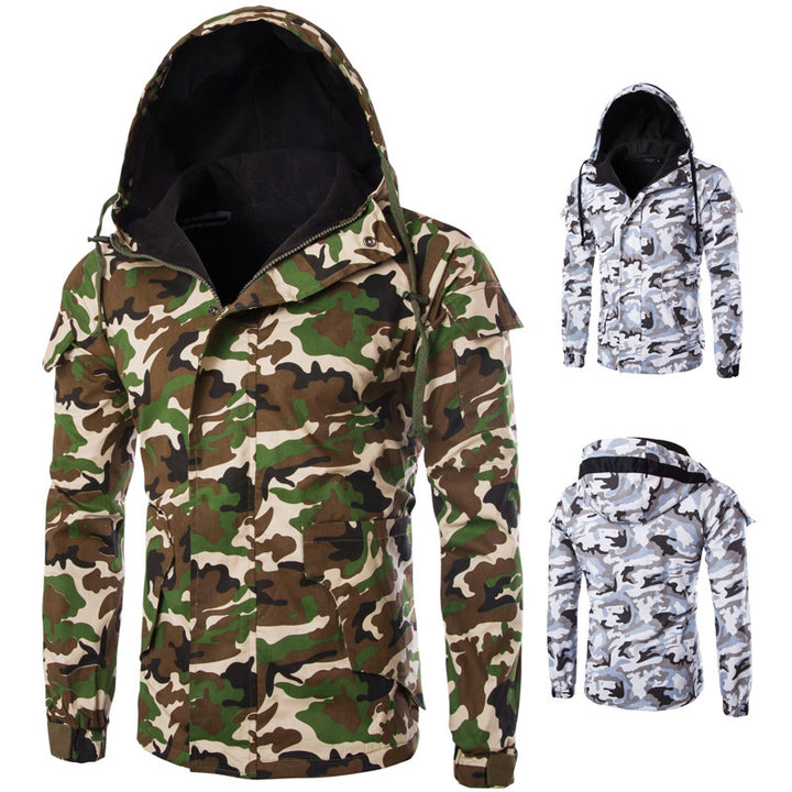 Men's non-insulated parka jacket with hood, insulated quilted filling, and multifunctional pockets Mune Fashion