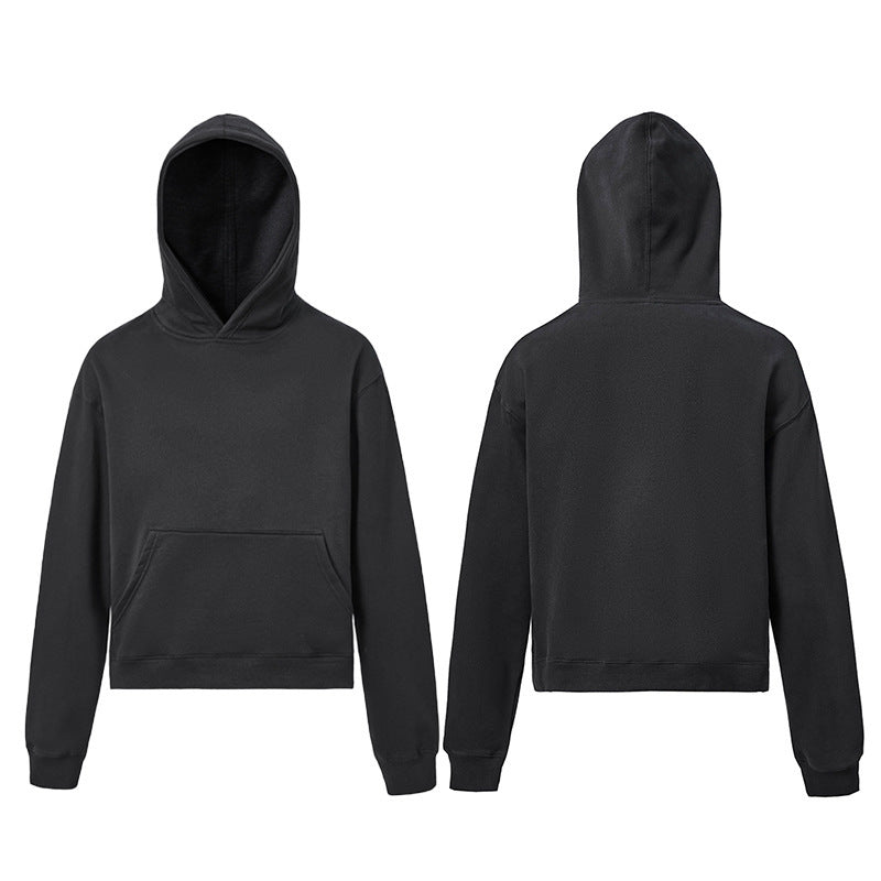 Unisex hoodie made of soft cotton fleece with kangaroo pocket and shortened silhouette Mune Fashion