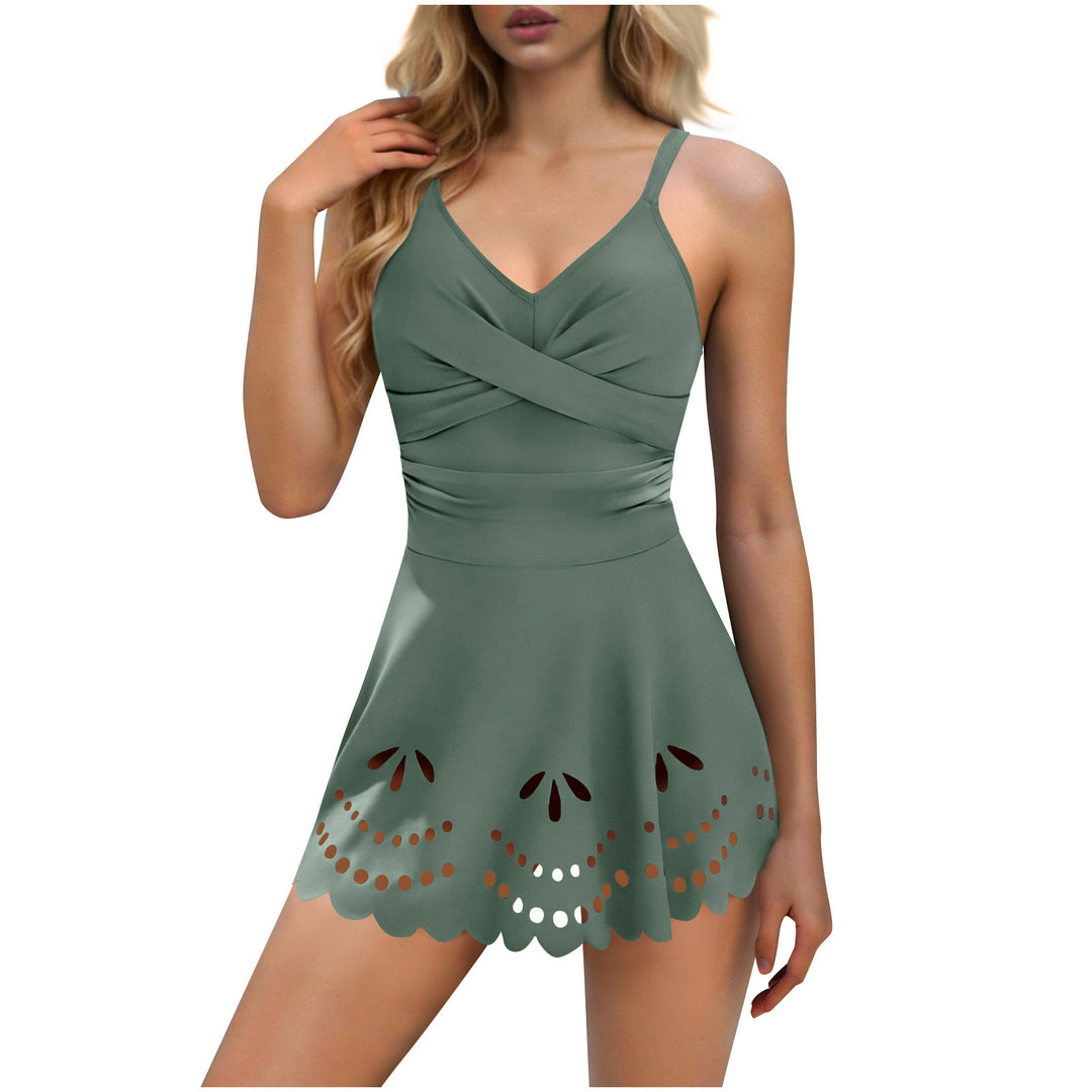 Women's Elegant Swimsuit with Asymmetrical Skirt Mune Fashion