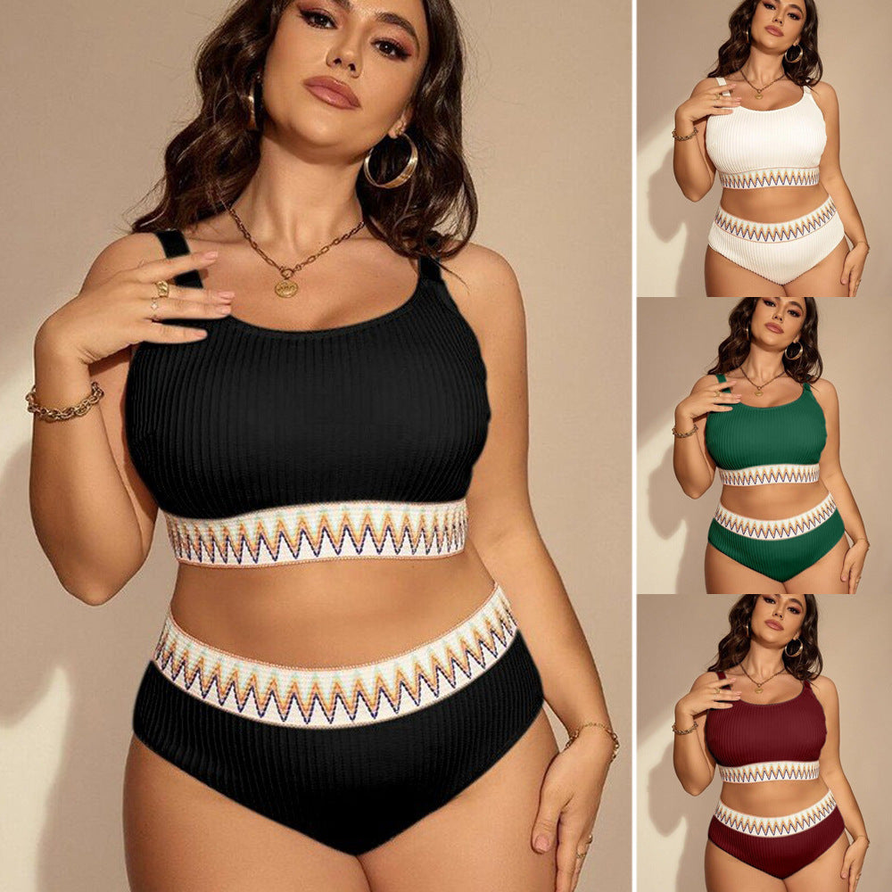 Women’s Sporty Bikini Set with High Waist and Elastic Band Mune Fashion