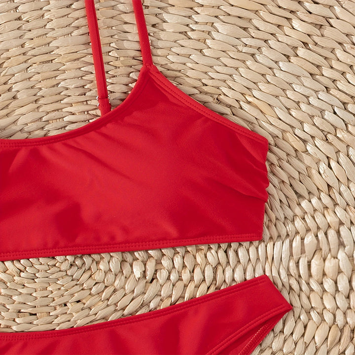 Women's High-Cut Bikini Set with Adjustable Straps Mune Fashion