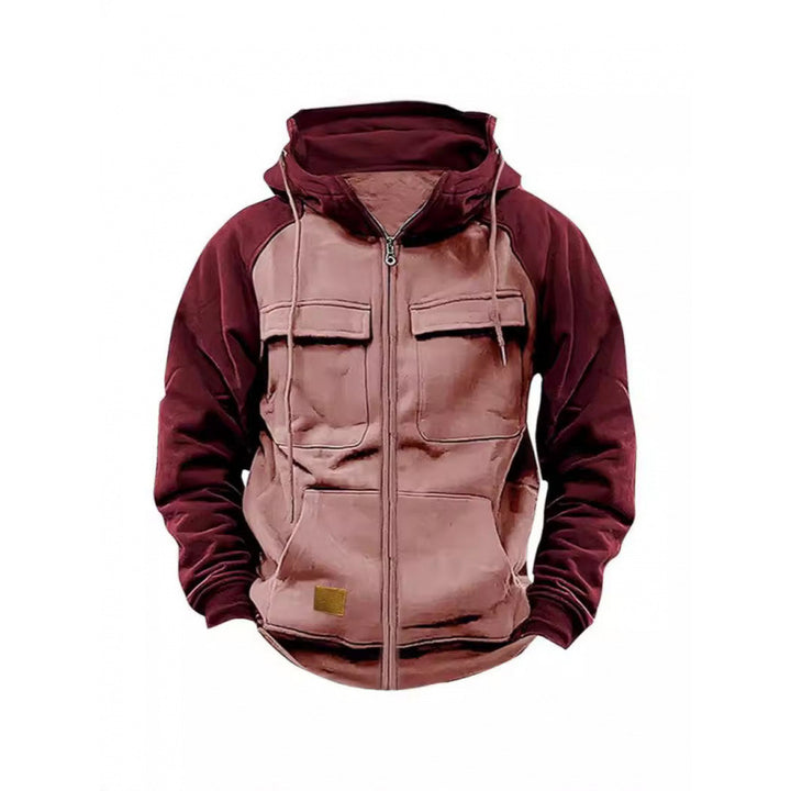 Men's hooded jacket with cargo pockets and full zip Mune Fashion