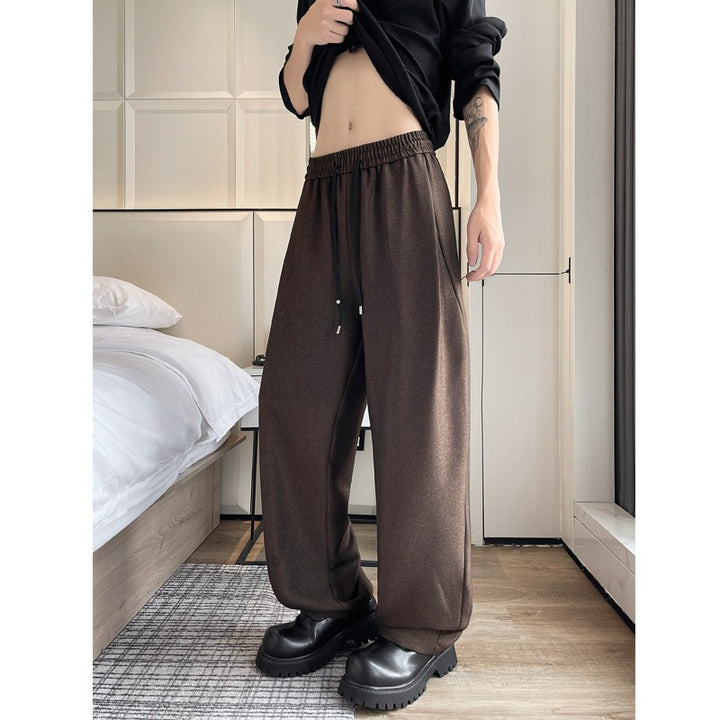 Men's Loose Lounge Pants with Elastic Waistband, Drawstring, and Soft Jersey Material Mune Fashion