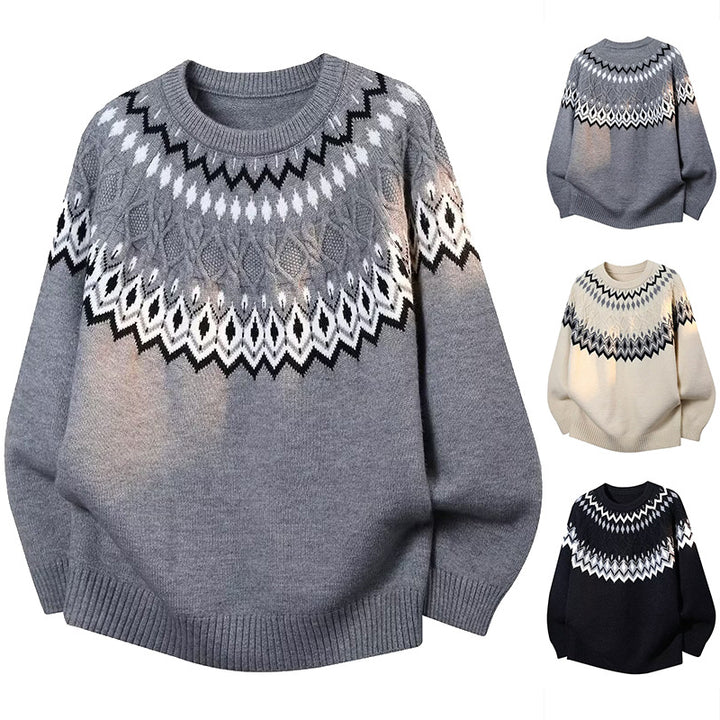 Ladies Fashionable Chunky Knit Sweater with Cable Design Mune Fashion