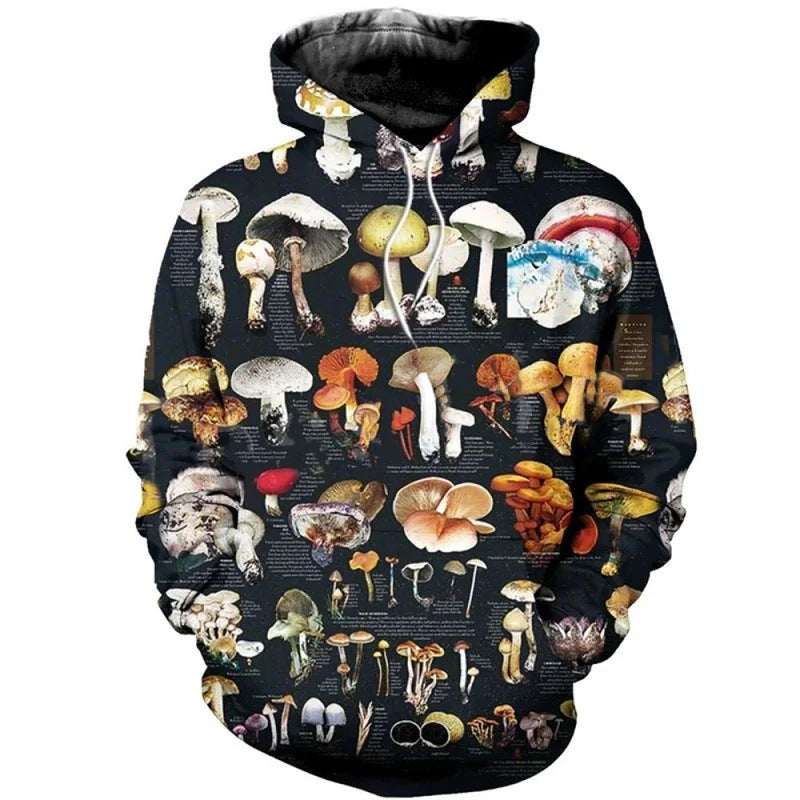 Unisex Hoodie with Creative Mushroom Design Mune Fashion