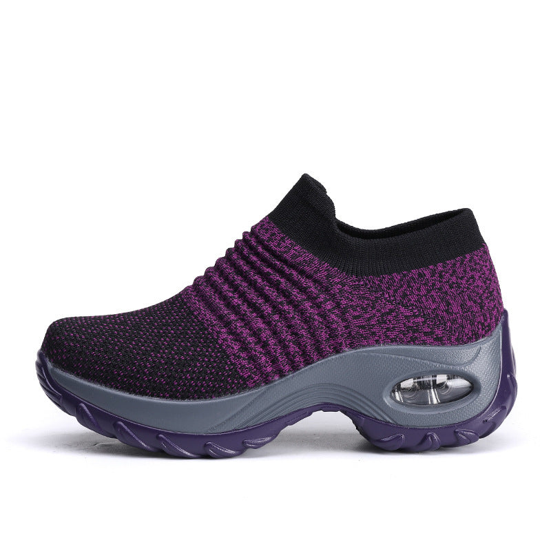 Women's knitted slip-on sports sneaker with air-cushioned midsole Mune Fashion