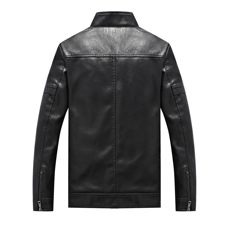 Men's Elegant Motorcycle Leather Jacket Mune Fashion