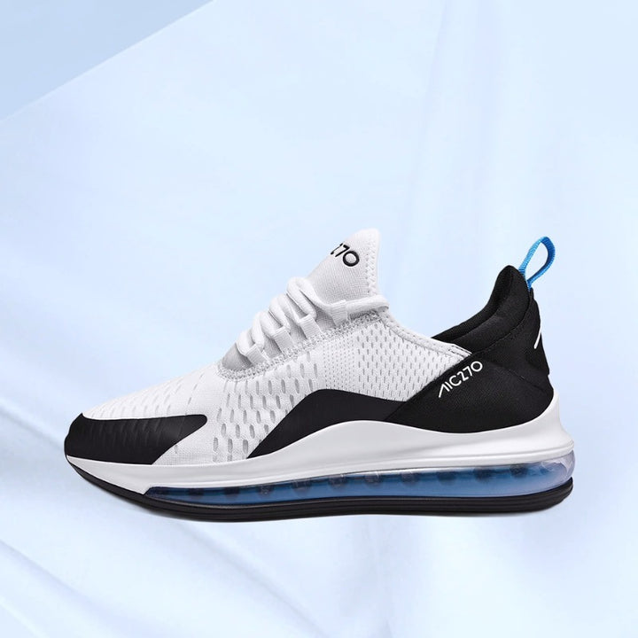 Men's Modern Air-Cushion City-Run Sneaker with Ventilated Mesh and TPU Support Structure Mune Fashion