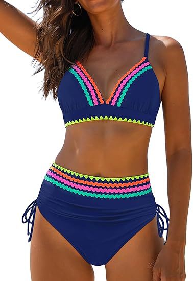 Womens High-Cut Bikini with Playful Decorative Details Mune Fashion