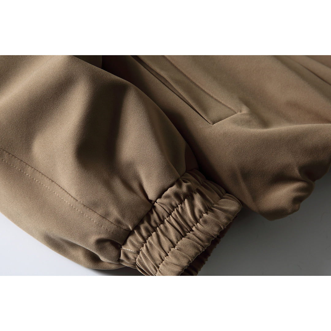 Men's Boxy Blouson Jacket in Overshirt Style with Stand Collar and Strap Detail Mune Fashion