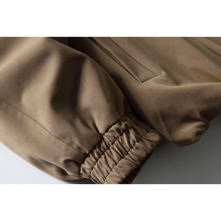 Men's Boxy Blouson Jacket in Overshirt Style with Stand Collar and Strap Detail Mune Fashion