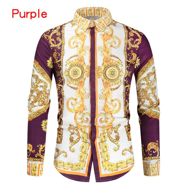 Men's Luxury Shirt with Impressive Baroque Pattern Mune Fashion
