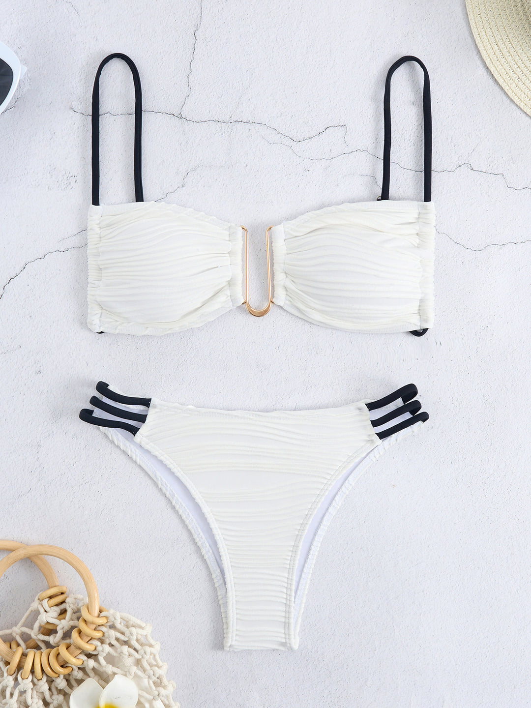 Women's bandeau bikini with stylish ruffle design Mune Fashion