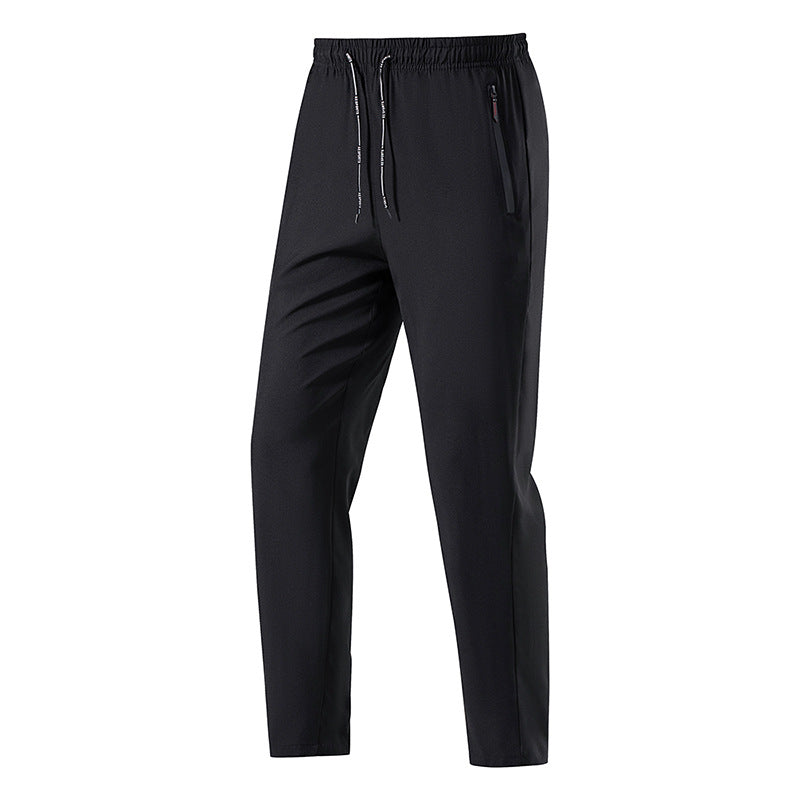 Men's sporty jogging pants with zippered pockets