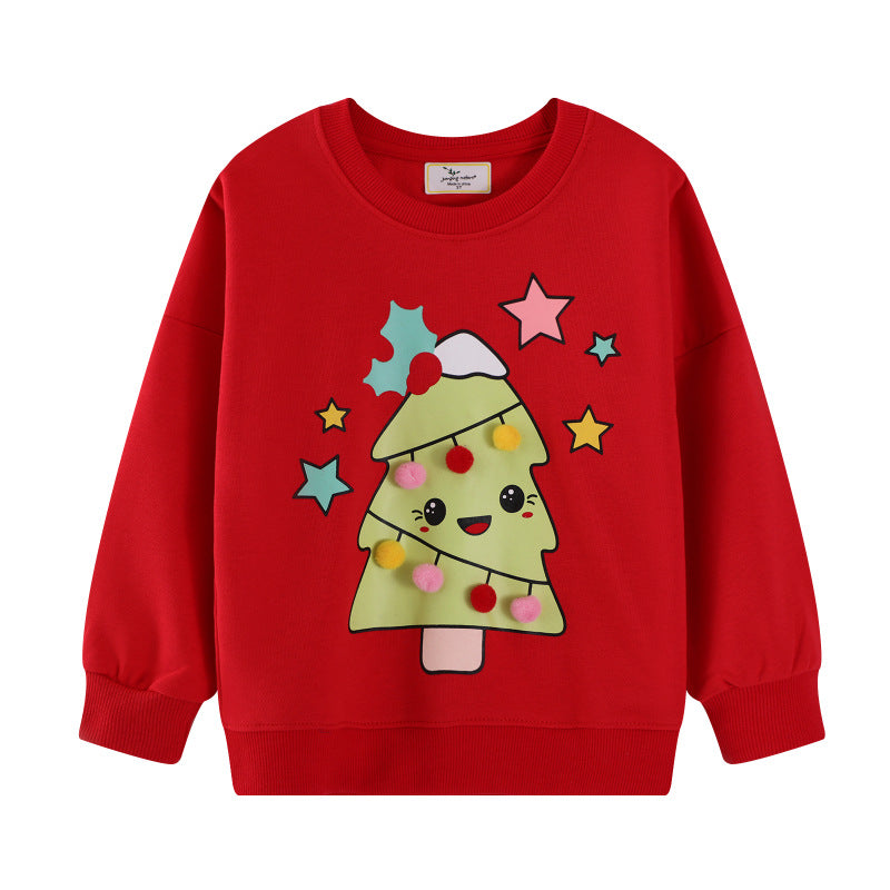 Girl's sweater with festive Christmas tree motif Mune Fashion