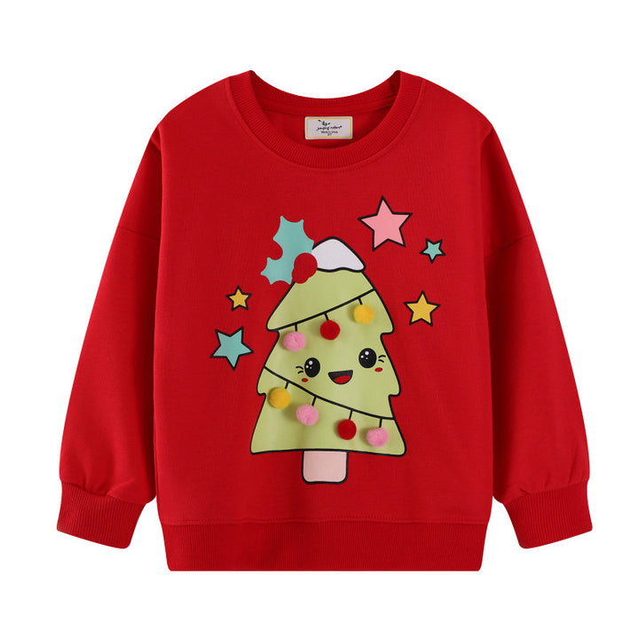 Girl's sweater with festive Christmas tree motif Mune Fashion