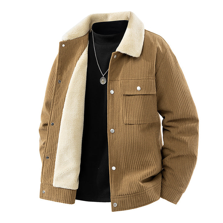 Men's leisure jacket with fleece lining Mune Fashion