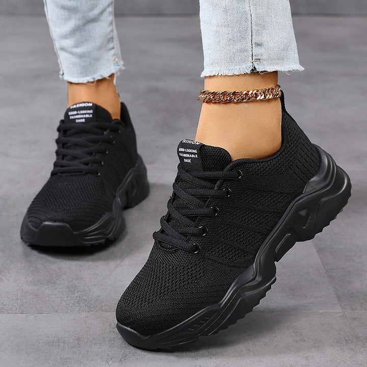 Women's urban knitted sneakers with elastic shaft, robust tread sole, and cushioned comfort footbed Mune Fashion