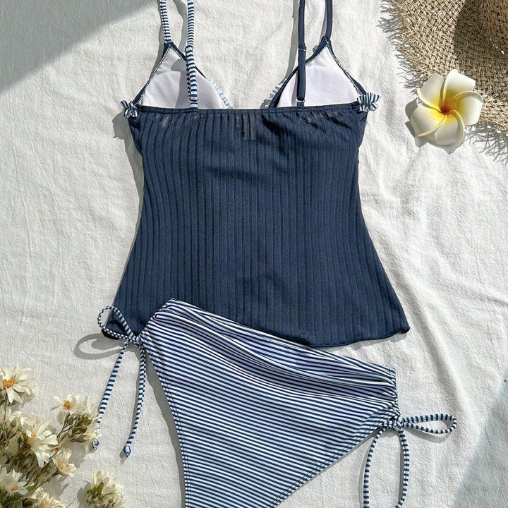 Women's Casual Swimwear Tankini with Ruffle Details Mune Fashion