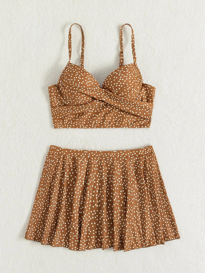 Women's tankini set with playful skirt and padded top Mune Fashion