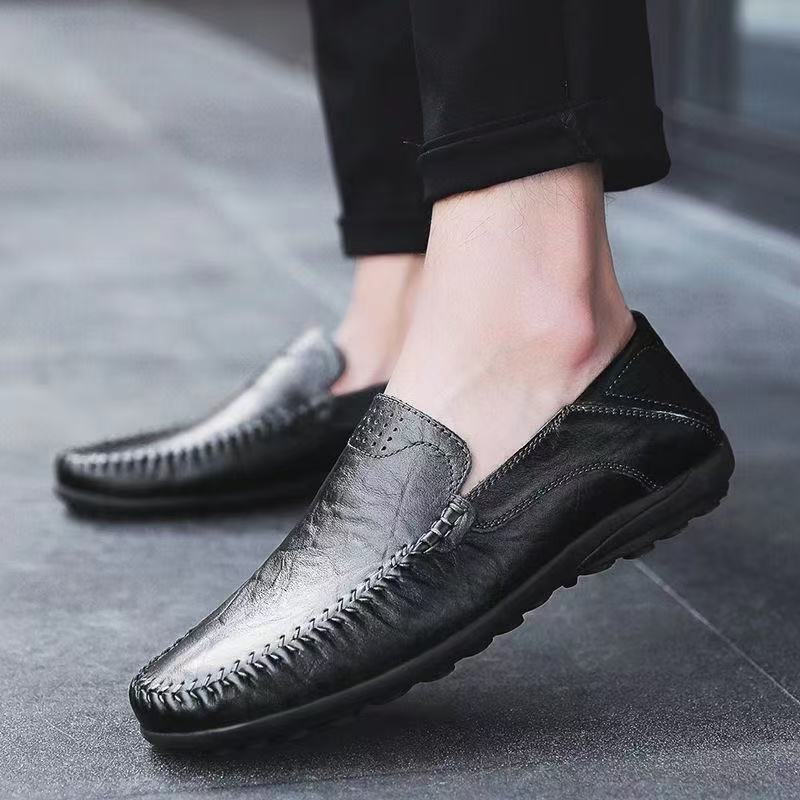 Men's Elegant Moccasins Made of Soft Leather Mune Fashion