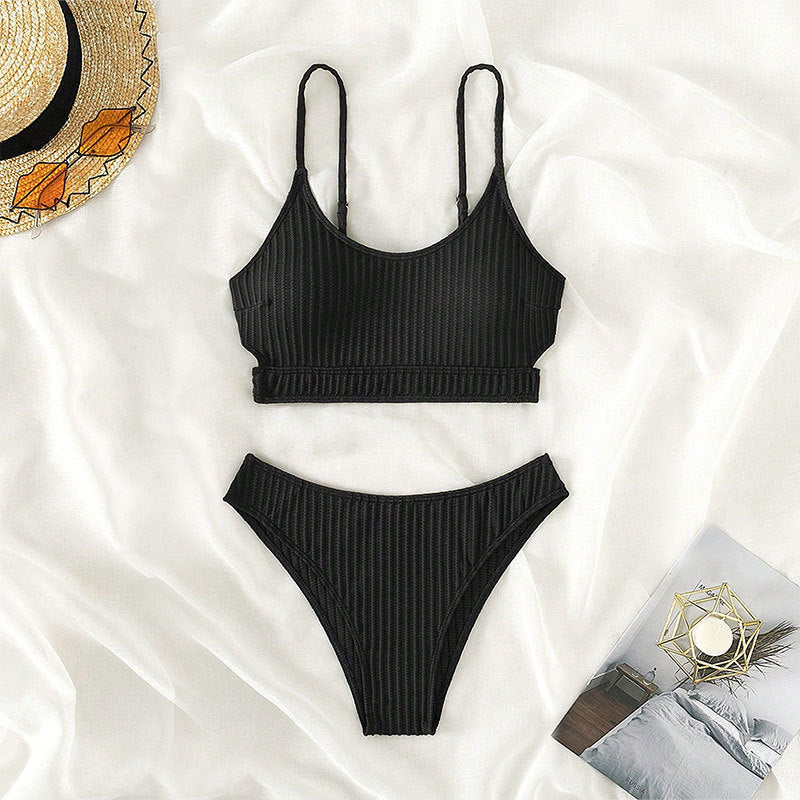 Women's Sporty Bikini Set with Adjustable Strap Systems Mune Fashion