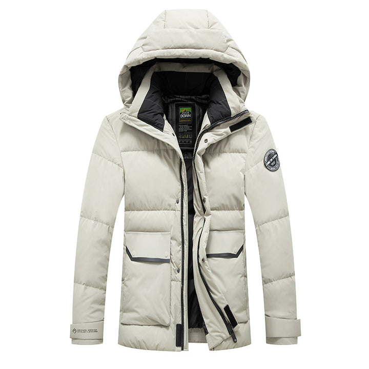 Men's down parka with removable hood and thermal insulation Mune Fashion