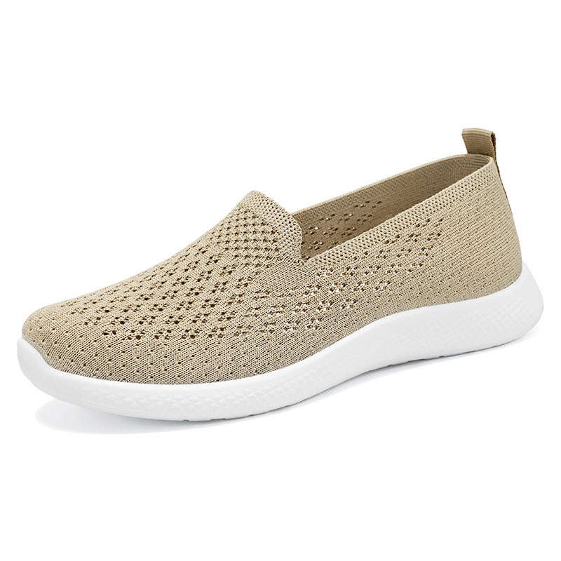 Women’s seamless knit slip-on with perforated air mesh structure, ergonomic memory footbed, and lightweight EVA cushioning Mune Fashion