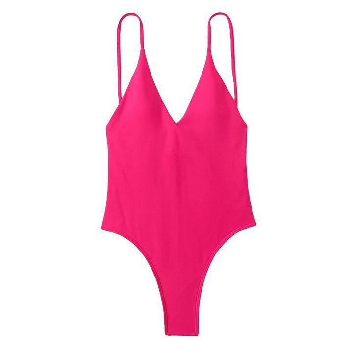 Women's elegant swimsuit with deep V-neckline and adjustable straps Mune Fashion
