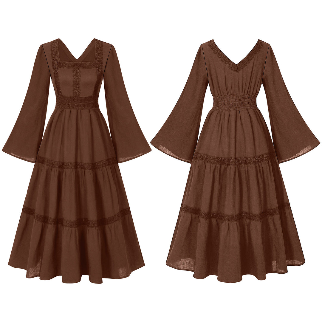 Women's romantic maxi dress with off-the-shoulder neckline, puff sleeves, fitted bodice, and side ruching Mune Fashion