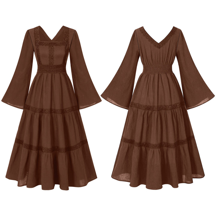 Women's romantic maxi dress with off-the-shoulder neckline, puff sleeves, fitted bodice, and side ruching Mune Fashion