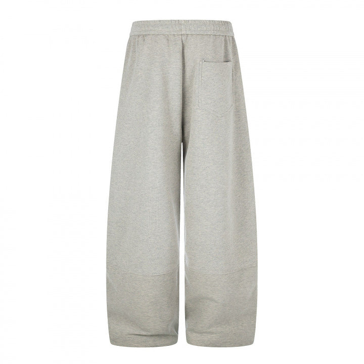 Women's Wide Culotte Sweatpants with High Waist, Drawstring and Cropped Length Mune Fashion