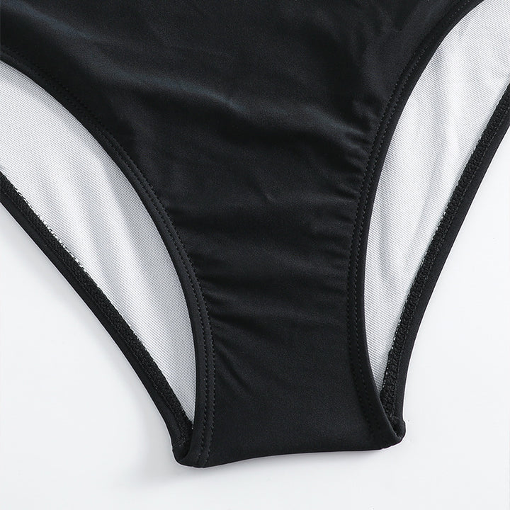 Women's Sporty One-Piece Swimsuit with Crossed Design Mune Fashion