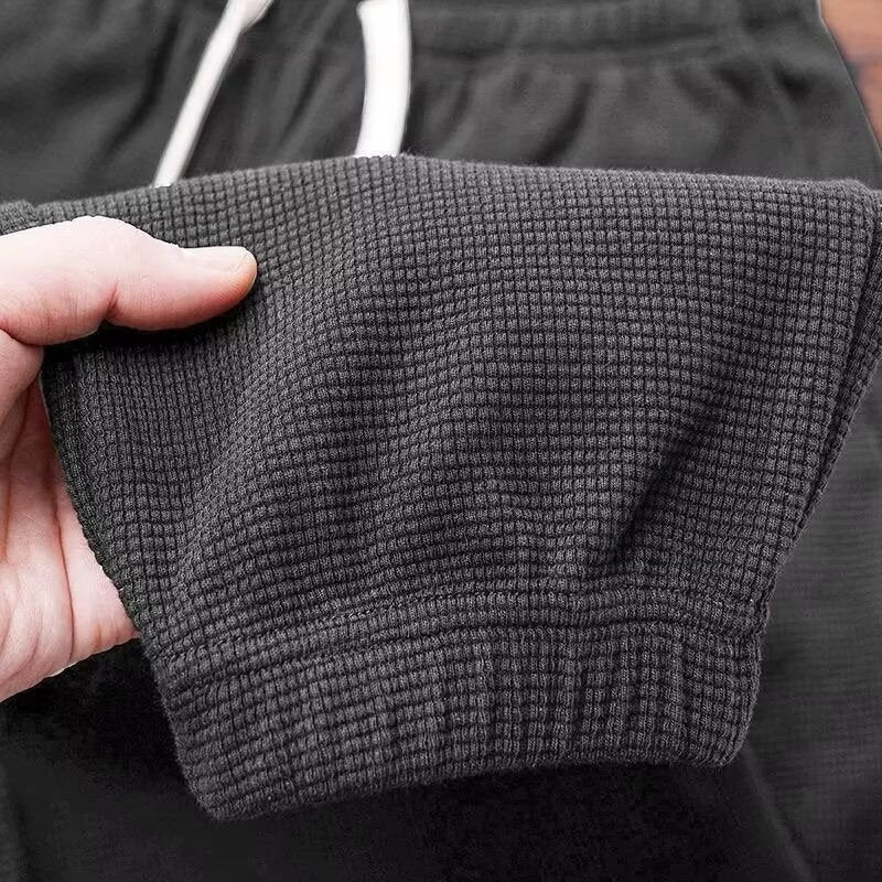 Men's Sporty Sweatpants with Textured Material Mune Fashion