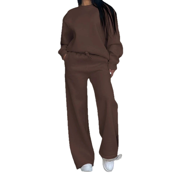 Women's casual oversized sweatshirt and wide jogging pants set Mune Fashion