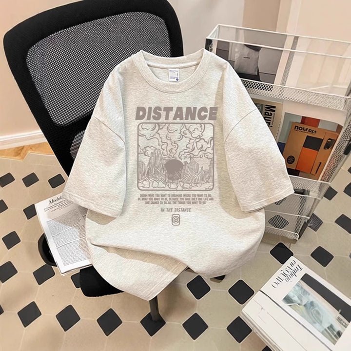 Women's Oversized T-Shirt with Creative Graphic Print Mune Fashion