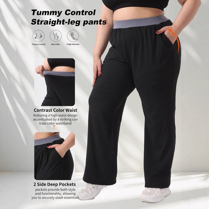 Women's high-waisted compression pants with figure-flattering waistband and deep side pockets Mune Fashion