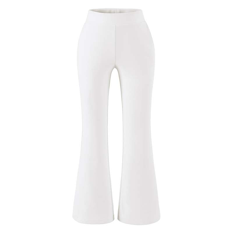 Women's High-Waisted Stretch Flared Pants with Wide Hem Mune Fashion