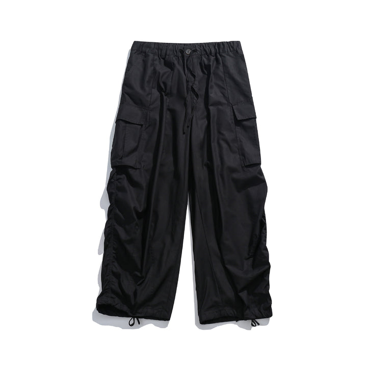 Ladies Wide Cargo Culotte with elastic drawstring waistband and hem cord Mune Fashion