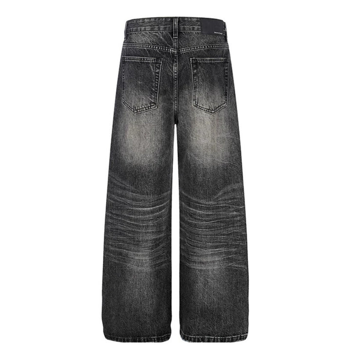 Women high-waisted wide Palazzo jeans with used effect Mune Fashion